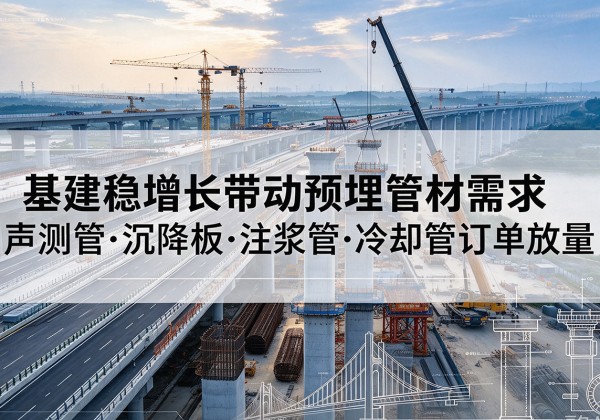 盘龙基建稳增长带动预埋监测管材需求，声测管、沉降板、注浆管订单持续放量